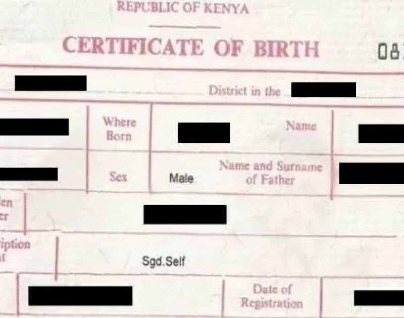 birth certificate