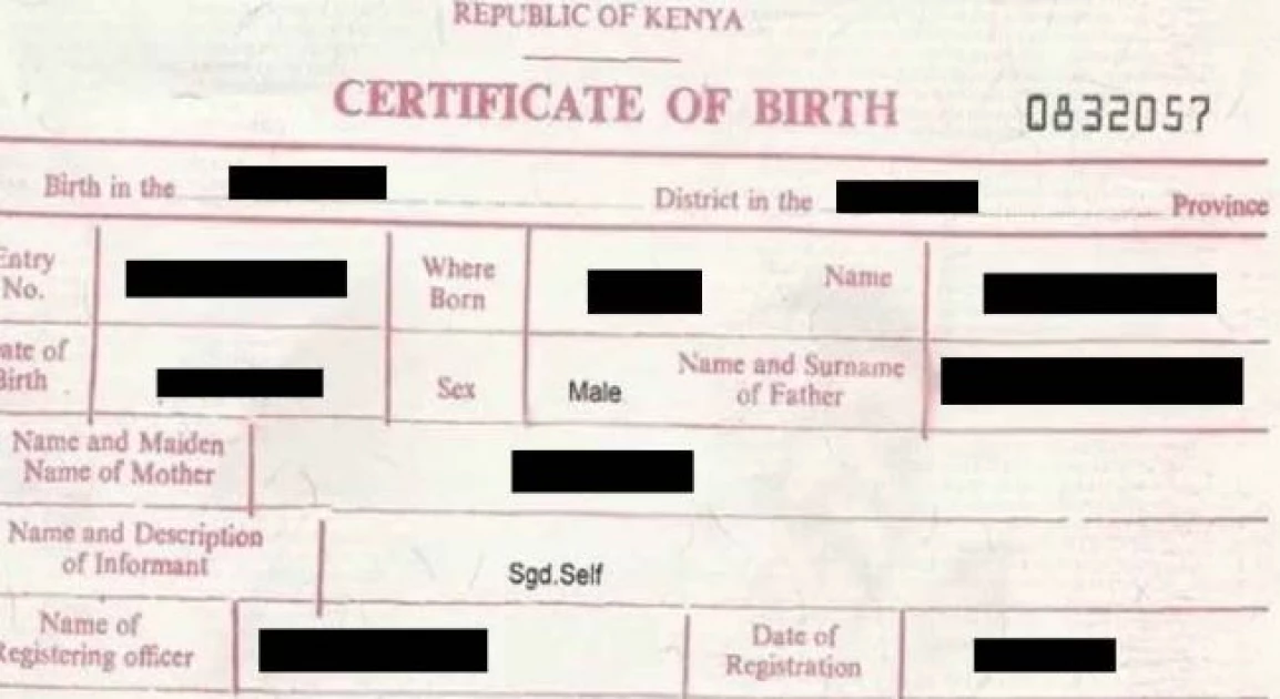 birth certificate